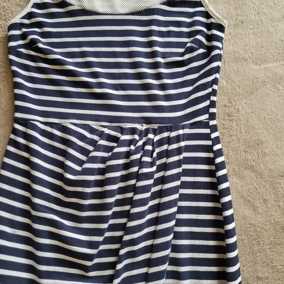 Belle Badgley Mischka striped cotton sleeveless dress size 4 - Picture 8 of 16